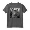 Serengeti Cat - Fotografia Cinematografica in Bianco e Nero Maglietta per Amanti dei Gatti - Ideale per Compleanni, Natale o Feste in Famiglia