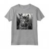 Serengeti Cat - Fotografia Cinematografica in Bianco e Nero Maglietta per Amanti dei Gatti - Ideale per Compleanni, Natale o Feste in Famiglia
