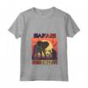 Donna Safari Serengeti Elephant Adventure Parco Nazionale dell'Africa Maglietta con Collo a V - Safari Squad T-shirt per Esplorare la Natura Selvaggia