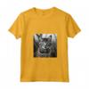 Serengeti Cat Fotografia Cinematografica in Bianco e Nero - Maglietta con Collo a V per Amanti dei Gatti - Ideale per Compleanni o Natale