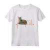 Serengeti Cat Heartbeat ECG Funny Cat & Gattino Amanti Maglietta - Ideale Regalo per Proprietari di Gatti e Appassionati di Gatti