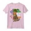 San Patrizio Giorno Irlandese Bandiera Americana - Maglietta Serengeti Cat per Amanti dei Gatti - Regalo Divertente per Familiari e Amici