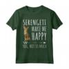 Serengeti mi rendono felice non così tanto amante dei gatti Maglietta - Regalo Divertente per Amanti dei Gatti