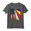 Radici delle Seychelles | Mezza Bandiera Americana | BANDIERA USA Seychelles Maglietta - Unione di Radici Seychellesi e Cuore Americano. Ideale per Compleanno, Festa della Mamma, Mese del Patrimonio Ispanico