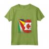 Donna Radici delle Seychelles | Mezza Bandiera CANADESE - Maglietta Patriotica con Collo a V per Uomini, Donne e Bambini