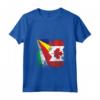 Donna Radici delle Seychelles | Mezza Bandiera CANADESE - Maglietta Patriotica con Collo a V per Uomini, Donne e Bambini
