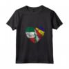 Donna Cuore Bandiera Italiana Seychelles | Italia Seychelles Flag Roots Maglietta con Collo a V - Abbigliamento Patriottico per Tutta la Famiglia