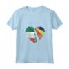Donna Cuore Bandiera Italiana Seychelles | Italia Seychelles Flag Roots Maglietta con Collo a V - Abbigliamento Patriottico per Tutta la Famiglia