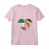 Donna Cuore Bandiera Italiana Seychelles | Italia Seychelles Flag Roots Maglietta con Collo a V - Abbigliamento Patriottico per Tutta la Famiglia