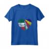 Donna Cuore Bandiera Italiana Seychelles | Italia Seychelles Flag Roots Maglietta con Collo a V - Abbigliamento Patriottico per Tutta la Famiglia