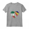 Donna Cuore Bandiera Italiana Seychelles | Italia Seychelles Flag Roots Maglietta con Collo a V - Abbigliamento Patriottico per Tutta la Famiglia