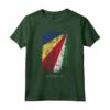 HapTiger - Bandiera Paese Seychelles Maglietta Souvenir - Stile Grunge Leggero