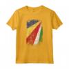 HapTiger - Bandiera Paese Seychelles Maglietta Souvenir - Stile Grunge Leggero