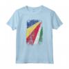 HapTiger - Bandiera Paese Seychelles Maglietta Souvenir - Stile Grunge Leggero