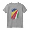 HapTiger - Bandiera Paese Seychelles Maglietta Souvenir - Stile Grunge Leggero