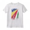 HapTiger - Bandiera Paese Seychelles Maglietta Souvenir - Stile Grunge Leggero