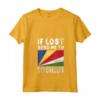 Donna Seychelles Flag Souvenir - Se perso mandami alle Seychelles Maglietta con Collo a V - Ideale come Souvenir per Viaggiatori e Amanti delle Seychelles