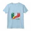 Donna Bandiere delle Seychelles Italia | Mezze Radici Italiane Maglietta con Collo a V - Mostra la tua Eredità con Stile!