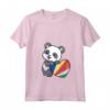 Donna Bandiera delle Seychelles Cuore Panda Pride - Maglietta Souvenir delle Radici delle Seychelles - Ideale per Mostrare Orgoglio e Amore per le Seychelles