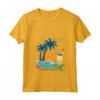 Donna Seychelles Palme Spiaggia Sole Vacanza Isole Male Souvenir Maglietta con Collo a V - Ideale per il Mare, Resort e Immersioni - Acquista Online