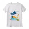 Donna Seychelles Palme Spiaggia Sole Vacanza Isole Male Souvenir Maglietta con Collo a V - Ideale per il Mare, Resort e Immersioni - Acquista Online