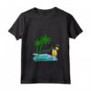 Donna Seychelles Palme Spiaggia Vacanza Isole Souvenir La Digue Maglietta con Collo a V - Ideale per la tua Vacanza da Sogno alle Seychelles