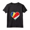 Bandiera delle Seychelles Cuore Seychelles Regali Love - Maglietta con Collo a V per Viaggiatori e Residenti delle Seychelles