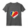 Bandiera delle Seychelles Cuore Seychelles Regali Love - Maglietta con Collo a V per Viaggiatori e Residenti delle Seychelles