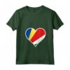 Bandiera delle Seychelles Cuore Seychelles Regali Love - Maglietta con Collo a V per Viaggiatori e Residenti delle Seychelles