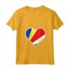 Bandiera delle Seychelles Cuore Seychelles Regali Love - Maglietta con Collo a V per Viaggiatori e Residenti delle Seychelles