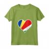 Bandiera delle Seychelles Cuore Seychelles Regali Love - Maglietta con Collo a V per Viaggiatori e Residenti delle Seychelles