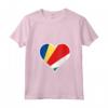 Bandiera delle Seychelles Cuore Seychelles Regali Love - Maglietta con Collo a V per Viaggiatori e Residenti delle Seychelles