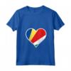 Bandiera delle Seychelles Cuore Seychelles Regali Love - Maglietta con Collo a V per Viaggiatori e Residenti delle Seychelles