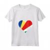 Bandiera delle Seychelles Cuore Seychelles Regali Love - Maglietta con Collo a V per Viaggiatori e Residenti delle Seychelles