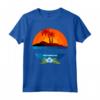 Praslin Palme Isola Mahe - HapTiger Souvenir Maglietta per le Vacanze alle Seychelles - Motivo Estivo con Palme e Sole