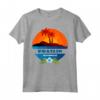 Praslin Palme Isola Mahe - HapTiger Souvenir Maglietta per le Vacanze alle Seychelles - Motivo Estivo con Palme e Sole