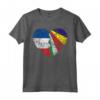 Cuore Bandiera Francese Seychelles | Francia Radici Bandiera Seychelles Maglietta - Design Vintage per Uomini, Donne e Bambini