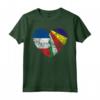 Cuore Bandiera Francese Seychelles | Francia Radici Bandiera Seychelles Maglietta - Design Vintage per Uomini, Donne e Bambini