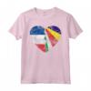 Cuore Bandiera Francese Seychelles | Francia Radici Bandiera Seychelles Maglietta - Design Vintage per Uomini, Donne e Bambini