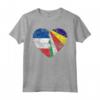 Cuore Bandiera Francese Seychelles | Francia Radici Bandiera Seychelles Maglietta - Design Vintage per Uomini, Donne e Bambini
