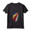 Donna HapTiger - Bandiera Paese Seychelles Maglietta con Collo a V - Souvenir delle Seychelles in Stile Grunge