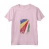 Donna HapTiger - Bandiera Paese Seychelles Maglietta con Collo a V - Souvenir delle Seychelles in Stile Grunge