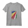 Donna HapTiger - Bandiera Paese Seychelles Maglietta con Collo a V - Souvenir delle Seychelles in Stile Grunge