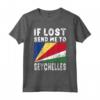 Seychelles Flag Souvenir Maglietta - Se perso mandami alle Seychelles - Ideale come Regalo o Souvenir Unico