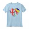 Seychelles Roots | Mezza bandiera britannica | Bandiera delle Seychelles del Regno Unito Maglietta - Ideale per Compleanno, Festa della Mamma, Mese del Patrimonio Ispanico o Natale