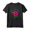 T-shirt HapTiger Island Paradise Hibiscus - Souvenir Seychelles - Maglietta Fiorita Rosa