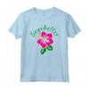 T-shirt HapTiger Island Paradise Hibiscus - Souvenir Seychelles - Maglietta Fiorita Rosa