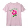 T-shirt HapTiger Island Paradise Hibiscus - Souvenir Seychelles - Maglietta Fiorita Rosa