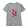 T-shirt HapTiger Island Paradise Hibiscus - Souvenir Seychelles - Maglietta Fiorita Rosa
