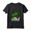 Donna Seychelles Palme Spiaggia Vacanza La Digue Isole Souvenir Maglietta con Collo a V - Ideale per la tua Vacanza da Sogno alle Seychelles - Regalo Unico per Amanti dei Viaggi